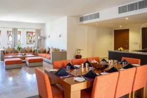 Sifawy Boutique hotel Jebel Sifah Oman 3 Bedroom Apartment Living Room