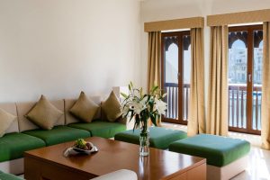 Sifawy Boutique hotel Jebel Sifah Oman One Bedroom Apartment Living room