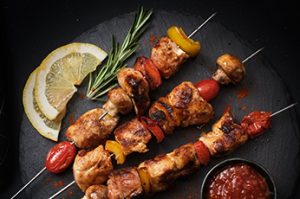 turkish food kebab stick